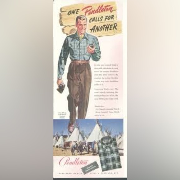 PENDLETON Brown/Gray 100% Wool Vintage Great Condition Size Medium 1960’s - Picture 7 of 16